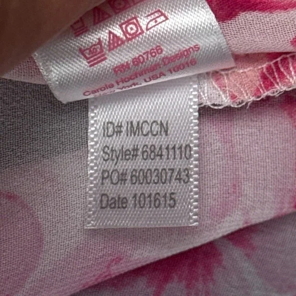 Oscar De La Renta Women's Pink Label‎ Floral Robe S/XS Sheer Bridal EUC Pinks - Picture 7 of 9